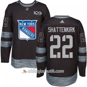 Män Ishockey New York Rangers Tröja Kevin Shattenkirk 22 1917-2017 100th Anniversary Adidas Svart Authentic